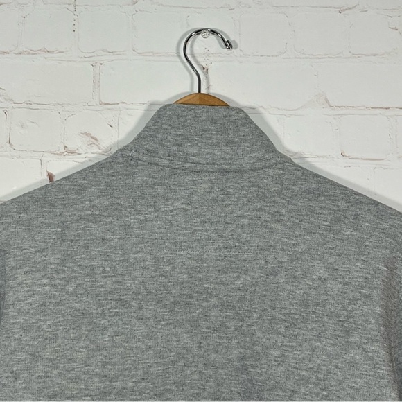 Chaps 1/4 Zip Mock Neck Sweatshirt Mens Size Medium Gray Embroidered - Picture 8 of 9